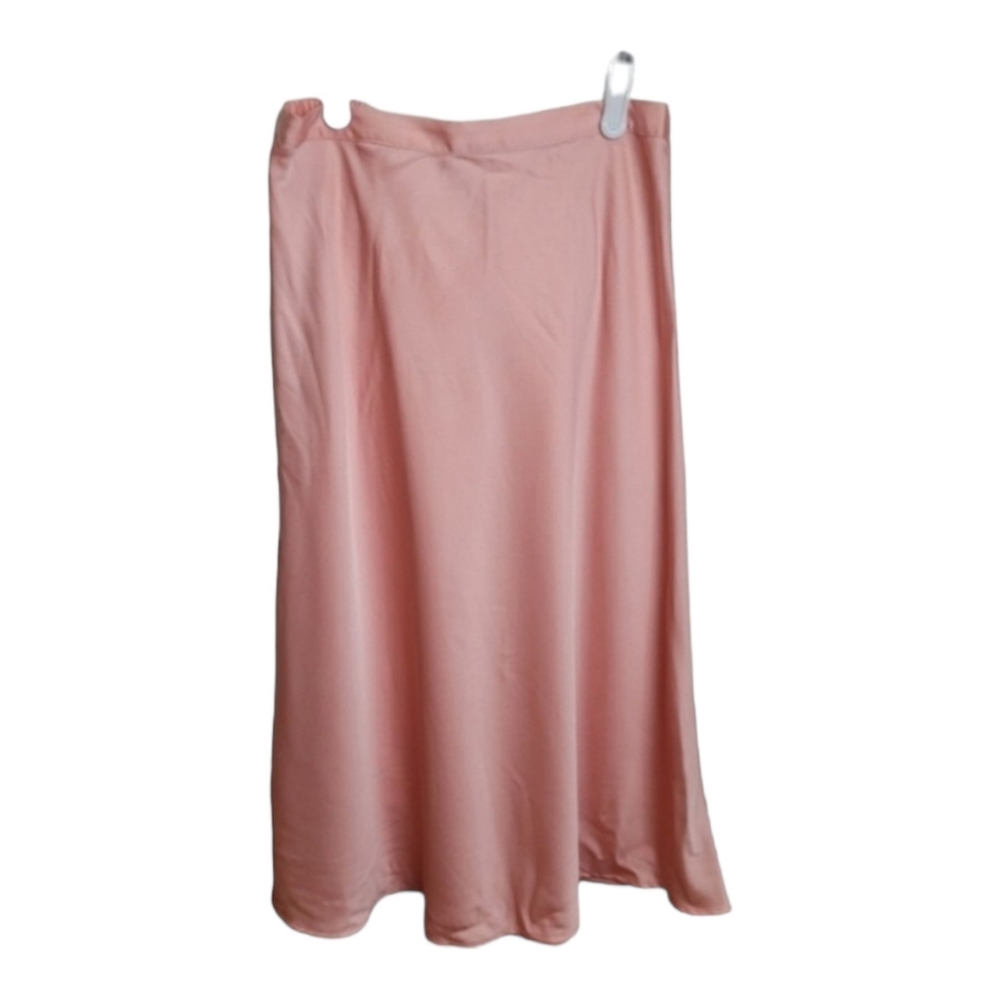 J. Crew Women's 90's Vintage satin slip skirt midi coral pink xs - Picture 2 of 15